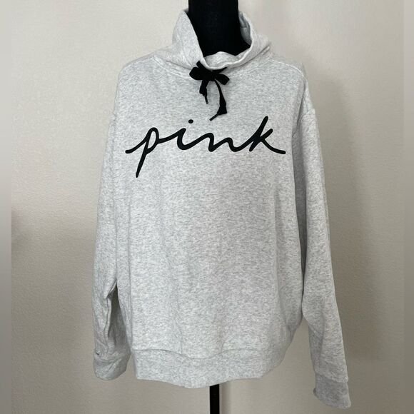 NWT PINK Victoria’s Secret Everyday Lounge Cowl Neck Pullover - Picture 1 of 10